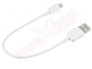Cable blanco lightning a USB 2.0 macho de 22 cm